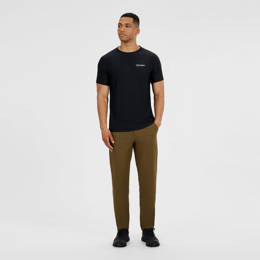 Herren 24/7 Tech-Shirt mit Rundhalsausschnitt und Super-Stretch – Schwarz