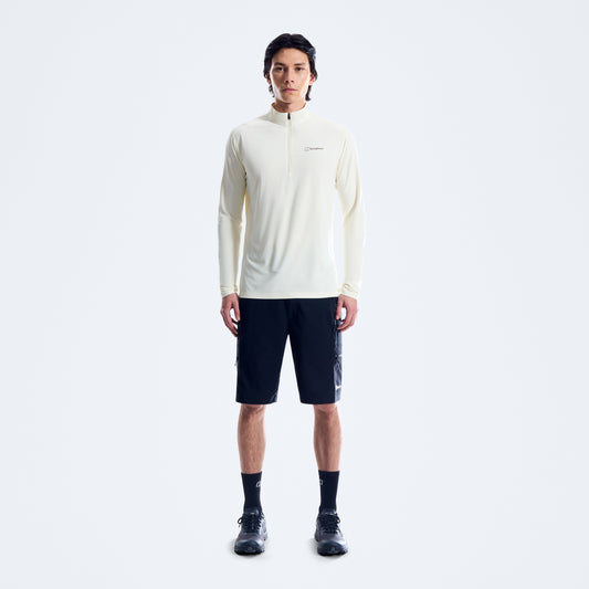 Herren 24/7 Half-Zip Langarm Tech-Shirt - Grau