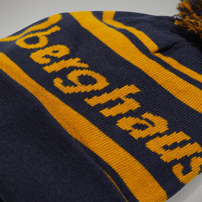 Unisex Beanie - Dark Blue/Brown