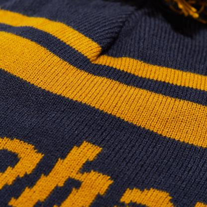 Unisex Beanie - Dark Blue/Brown