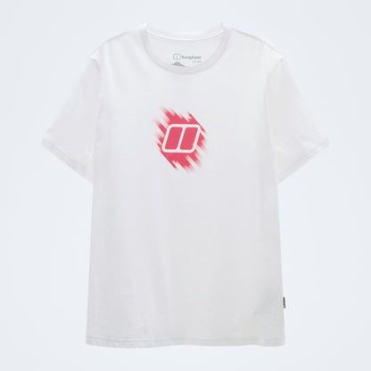Women's Sketched Blocks Essential Tee - White