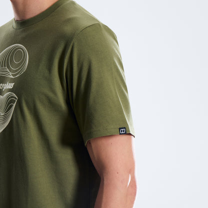Herren-T-Shirt Curvature Essential – Grün