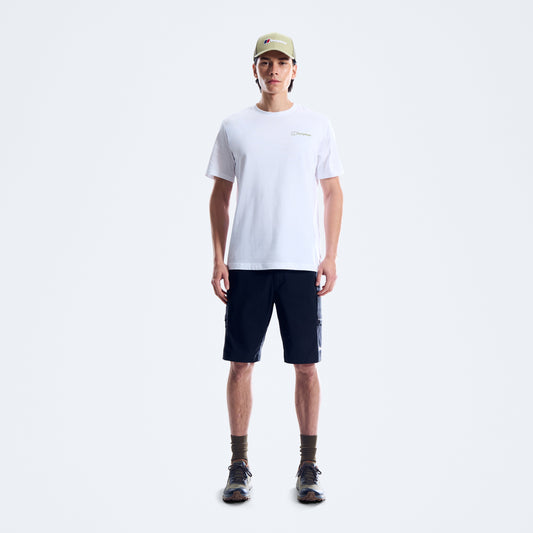 Herren Geo-Mountaintry Essential T-Shirt - Weiß