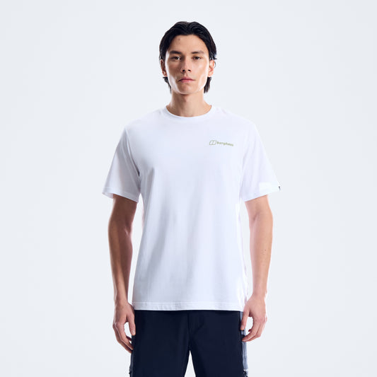Herren Geo-Mountaintry Essential T-Shirt - Weiß