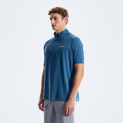 Men's Bowburn Half Zip Tech Tee - Blue