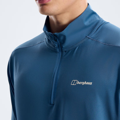 Men's Bowburn Half Zip Tech Tee - Blue