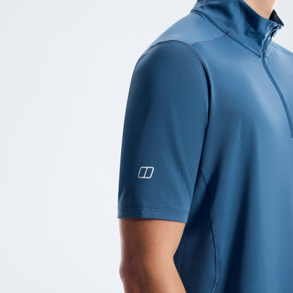 Men's Bowburn Half Zip Tech Tee - Blue