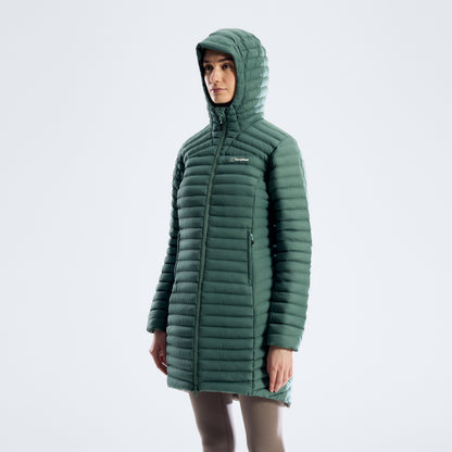 Women's Nula Micro Synthetic Insulated Long Jacket - Light Green