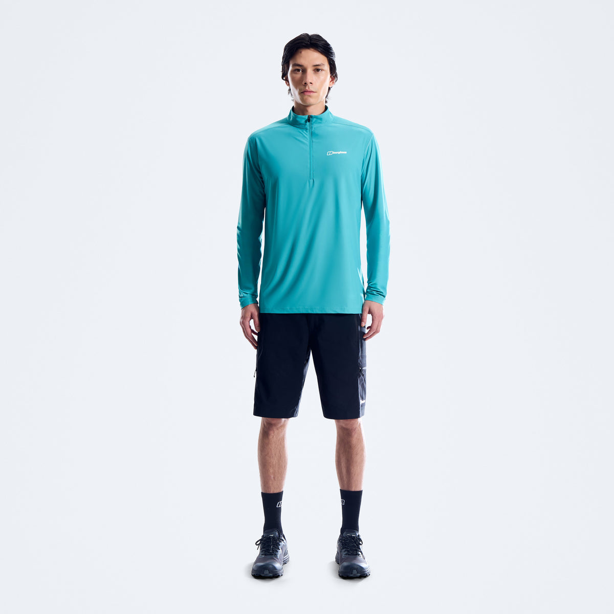 Men's 24/7 Half Zip Long Sleeve Tech Tee - Blue