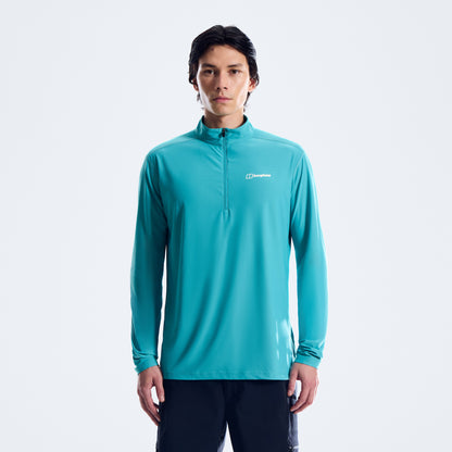 Men's 24/7 Half Zip Long Sleeve Tech Tee - Blue