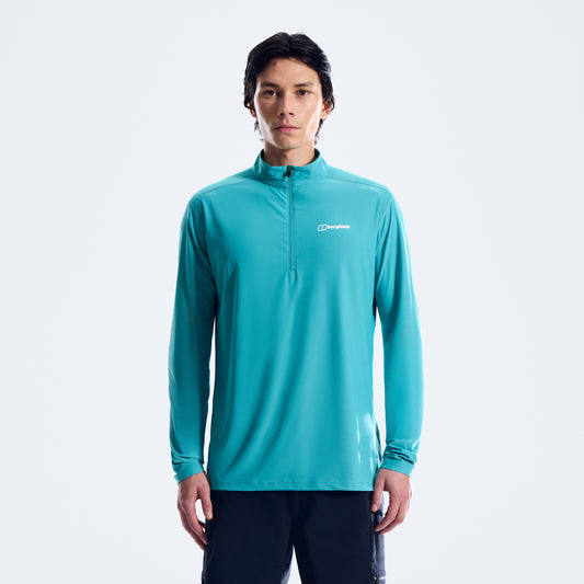 Men's 24/7 Half Zip Long Sleeve Tech Tee - Blue