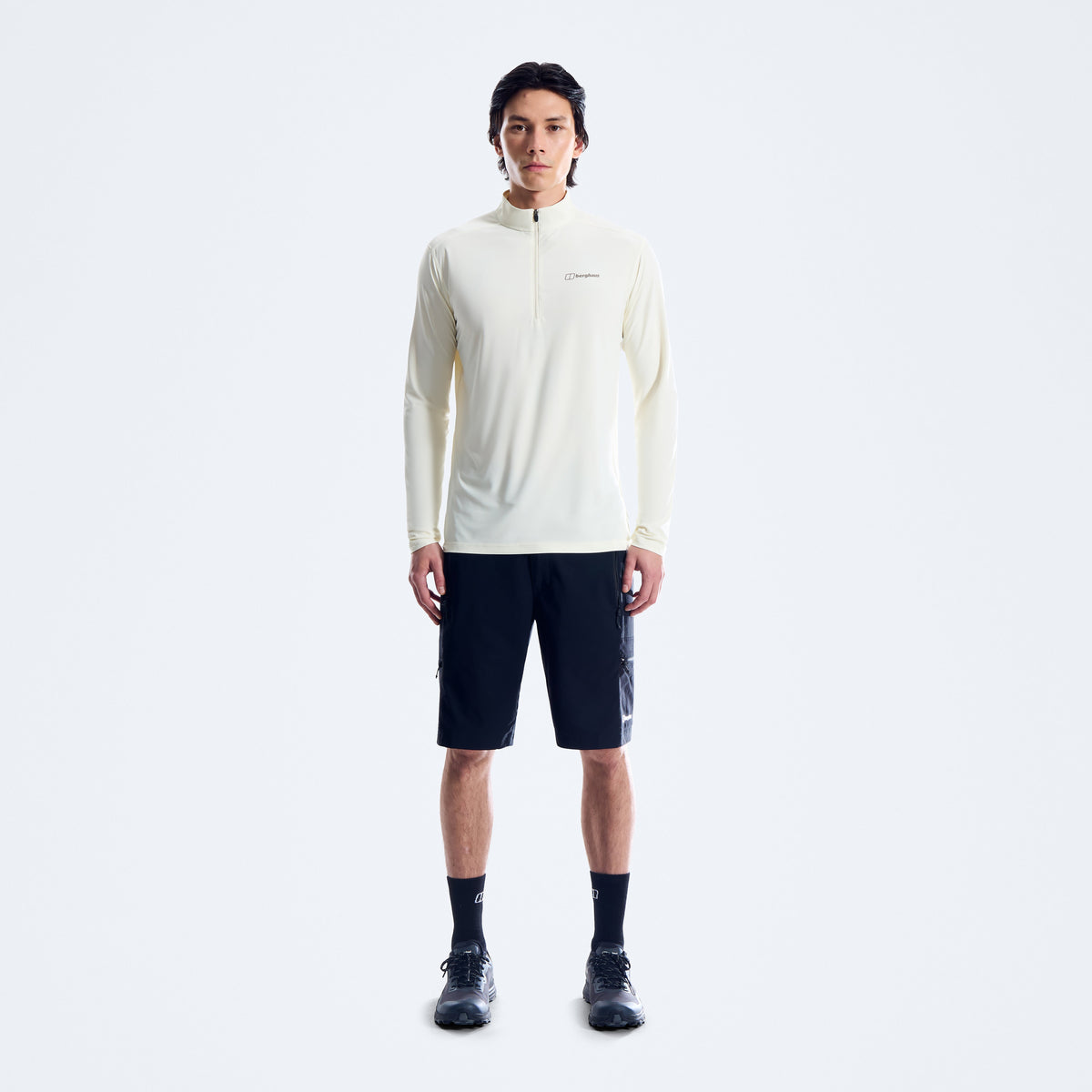 Men's 24/7 Half Zip Long Sleeve Tech Tee - Grey