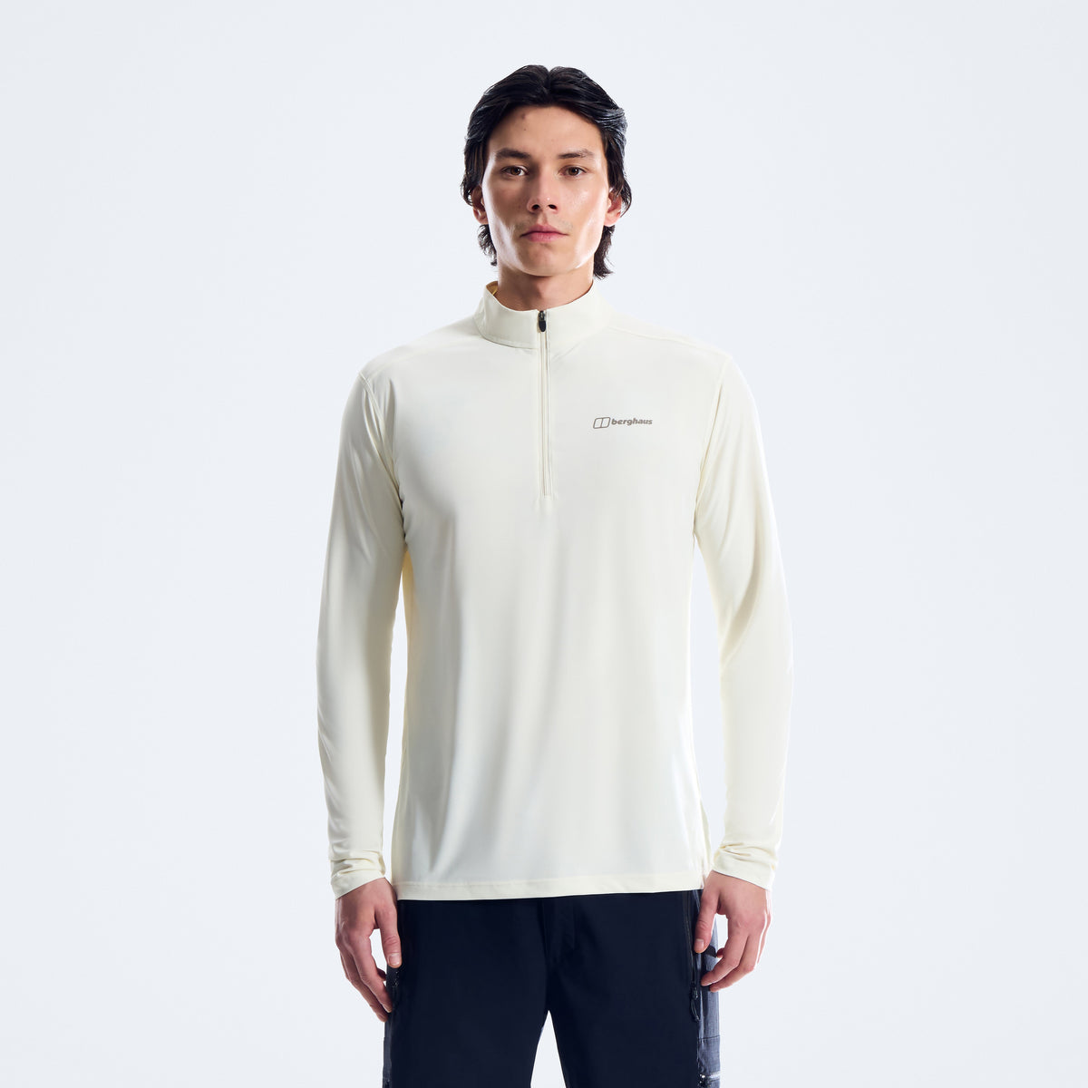 Men's 24/7 Half Zip Long Sleeve Tech Tee - Grey