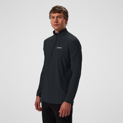 Men's 24/7 Tech Tee Long Sleeve Half Zip - Black