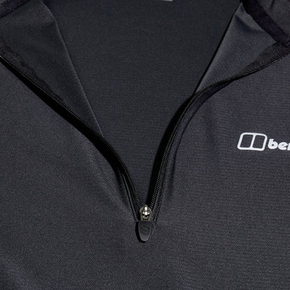 Men's 24/7 Tech Tee Long Sleeve Half Zip - Black