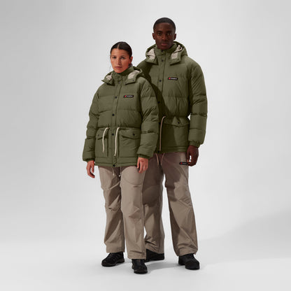 Unisex Lumley Down Jacket - Green/Grey