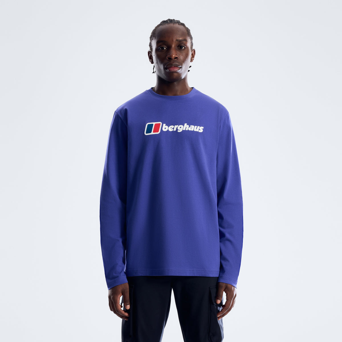 Men's Big Logo Long Sleeve Tee - Bottle Blue