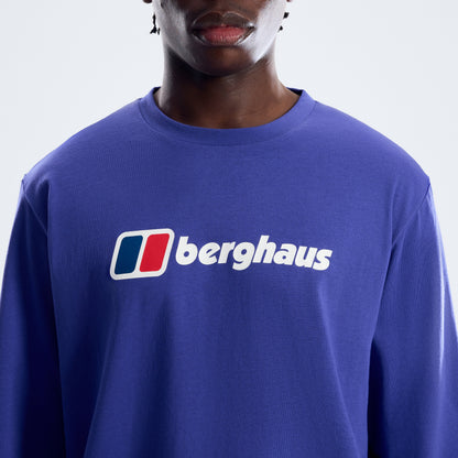 Men's Big Logo Long Sleeve Tee - Bottle Blue