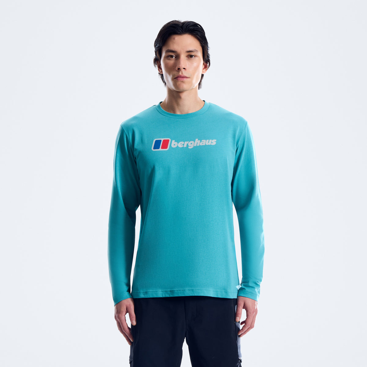 Men's Big Logo Long Sleeve Tee - Blue