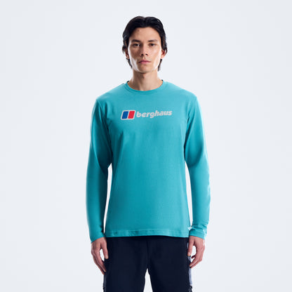 Men's Big Logo Long Sleeve Tee - Blue