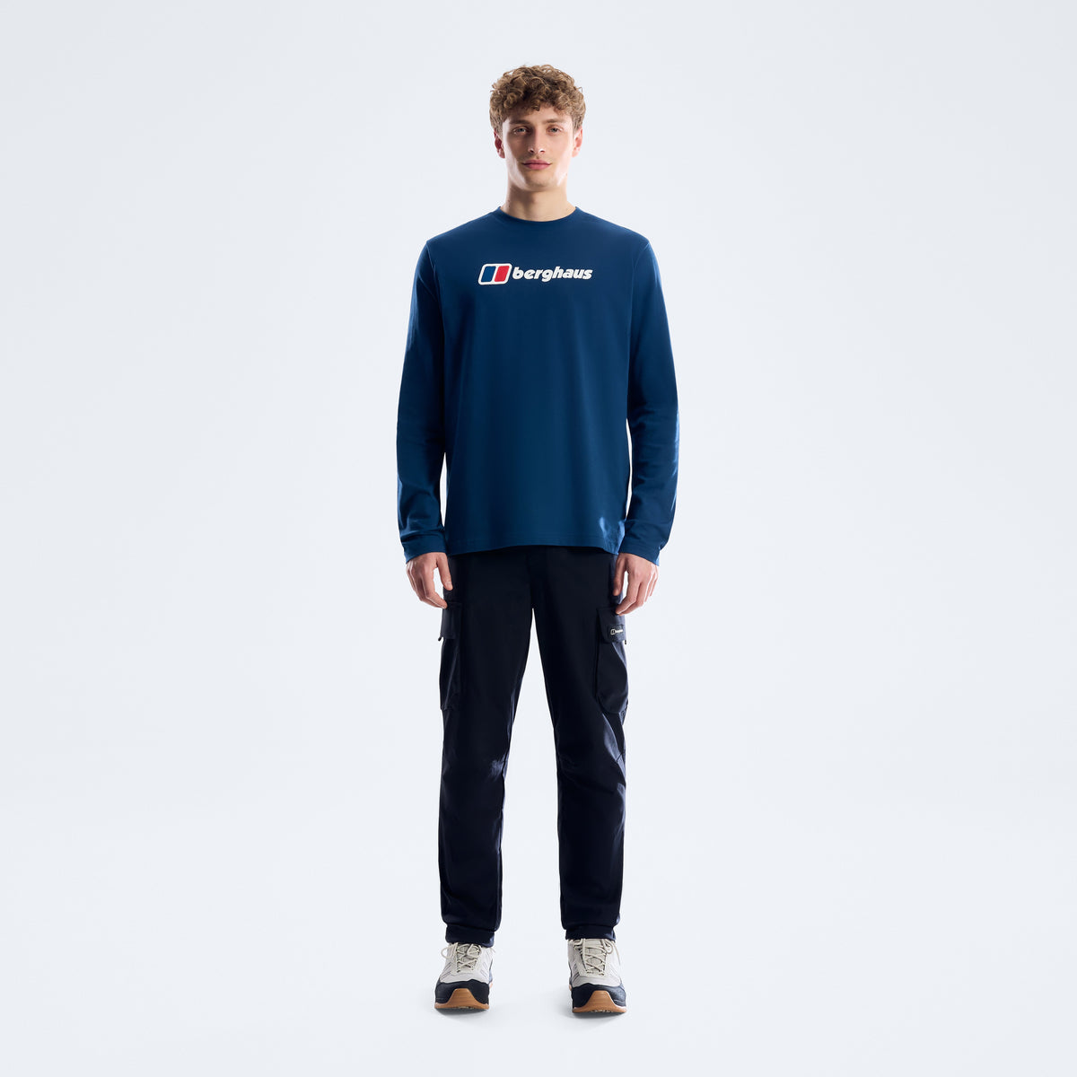 Men's Big Logo Long Sleeve Tee - Hale Navy
