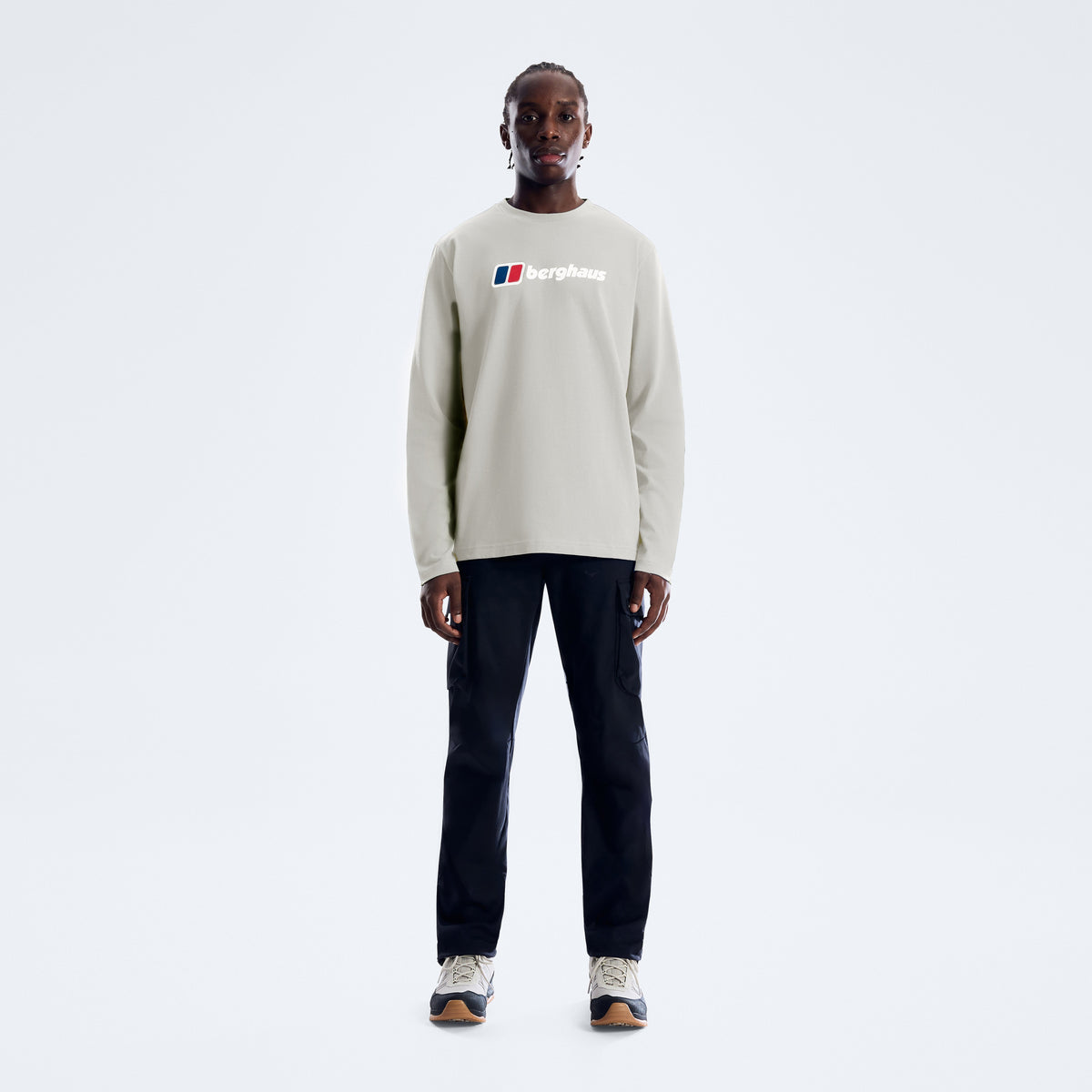 Men's Big Logo Long Sleeve Tee - Stone