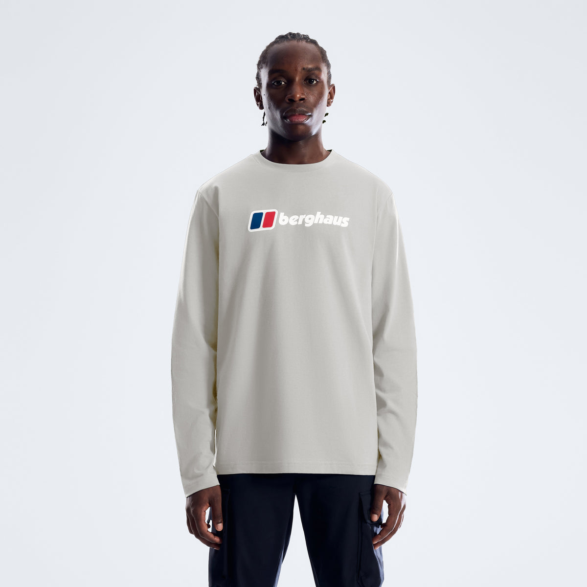 Men's Big Logo Long Sleeve Tee - Stone