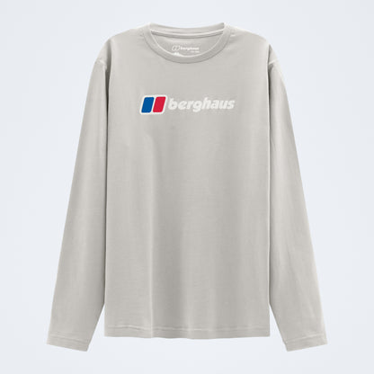 Men's Big Logo Long Sleeve Tee - Stone