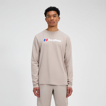 Men's Big Logo Long Sleeve Tee - Grey