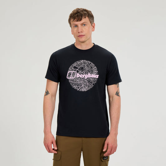 Men's Map Of The Toon Tee - Black