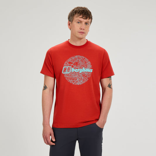 Men's Map Of The Toon Tee - Orange