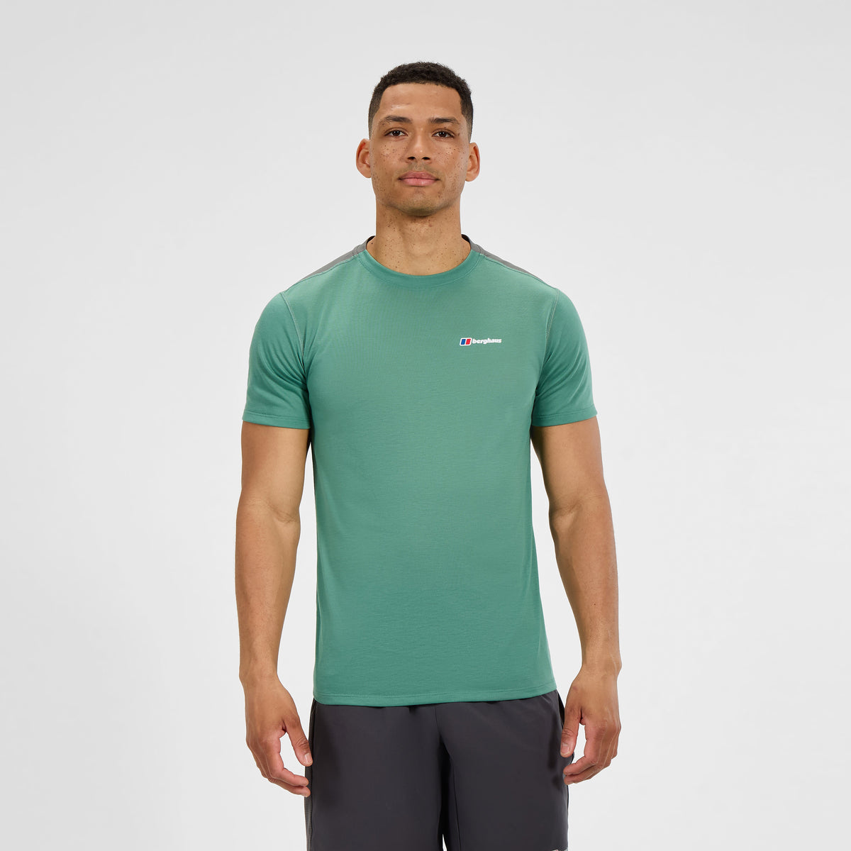 Men's Terrain Trek Tech Tee - Green/Grey