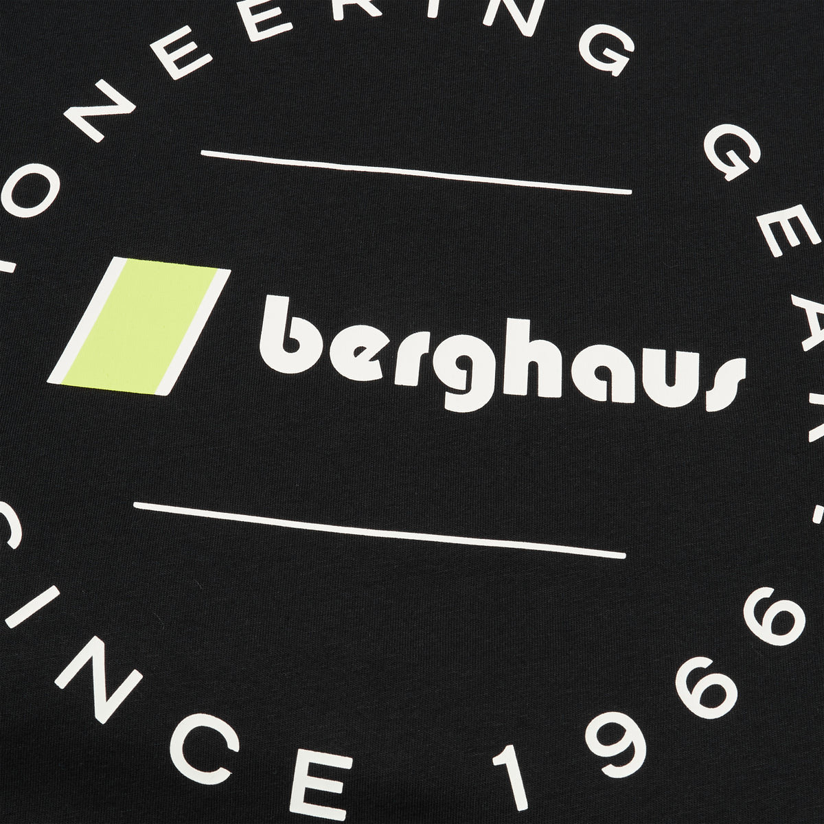 Unisex Pioneer Circular Logo Tee - Jet Black