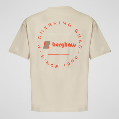 Unisex Pioneer Circular Logo Tee - Stone