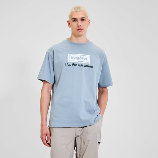 Unisex Adventure Tour Tee - Grey Blue