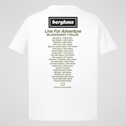 Unisex Adventure Tour Tee - White