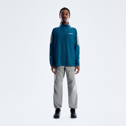 Farndale+ Long Sleeve Half Zip Tech Tee - Polar/Blue Abyss
