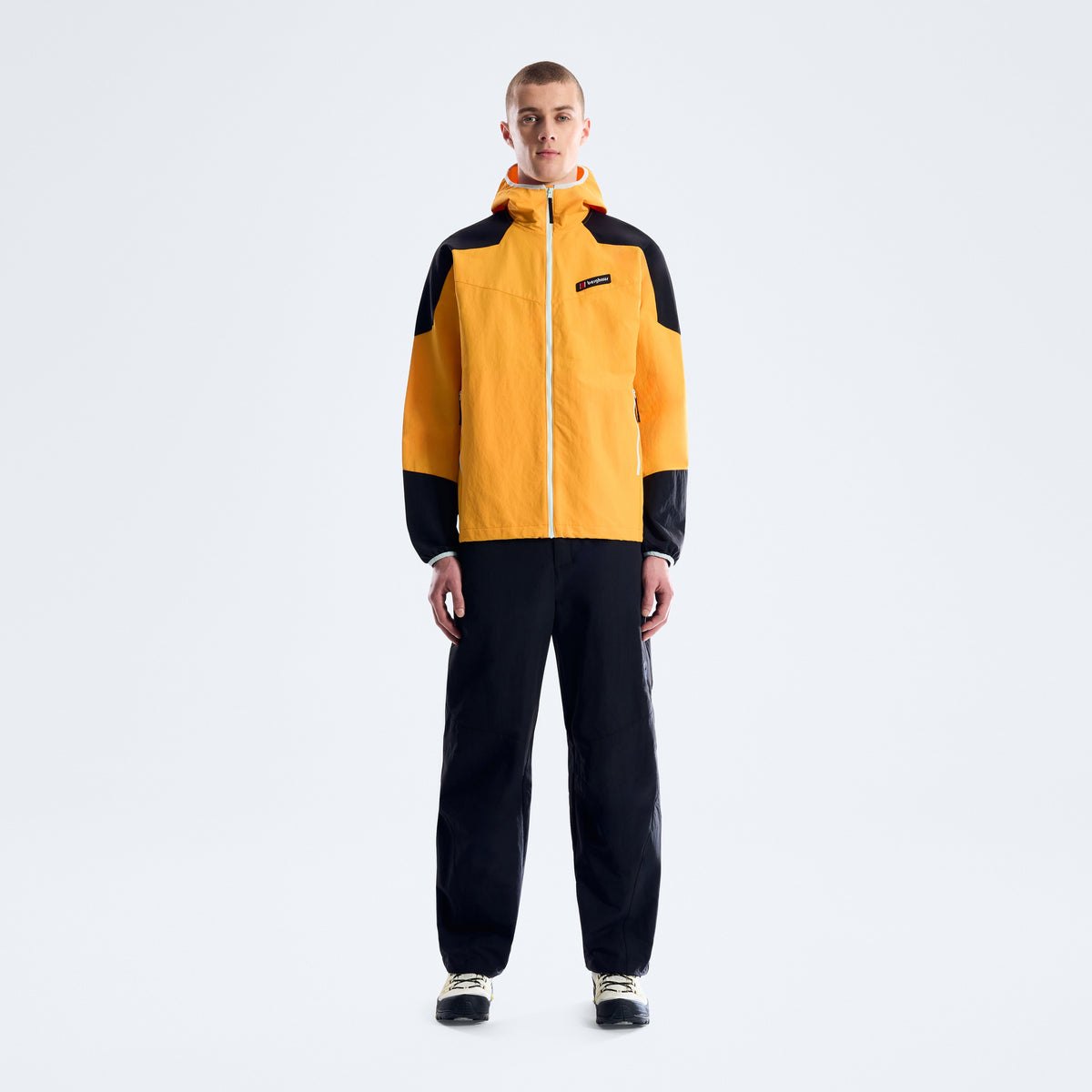 Men's Kara-SU Windbreaker - Tangerine/Jet Black